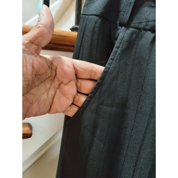 Larry Levine Women Black Polyester & Rayon Mid Rise Straight Legs Dress Pants 6 - Picture 3 of 12
